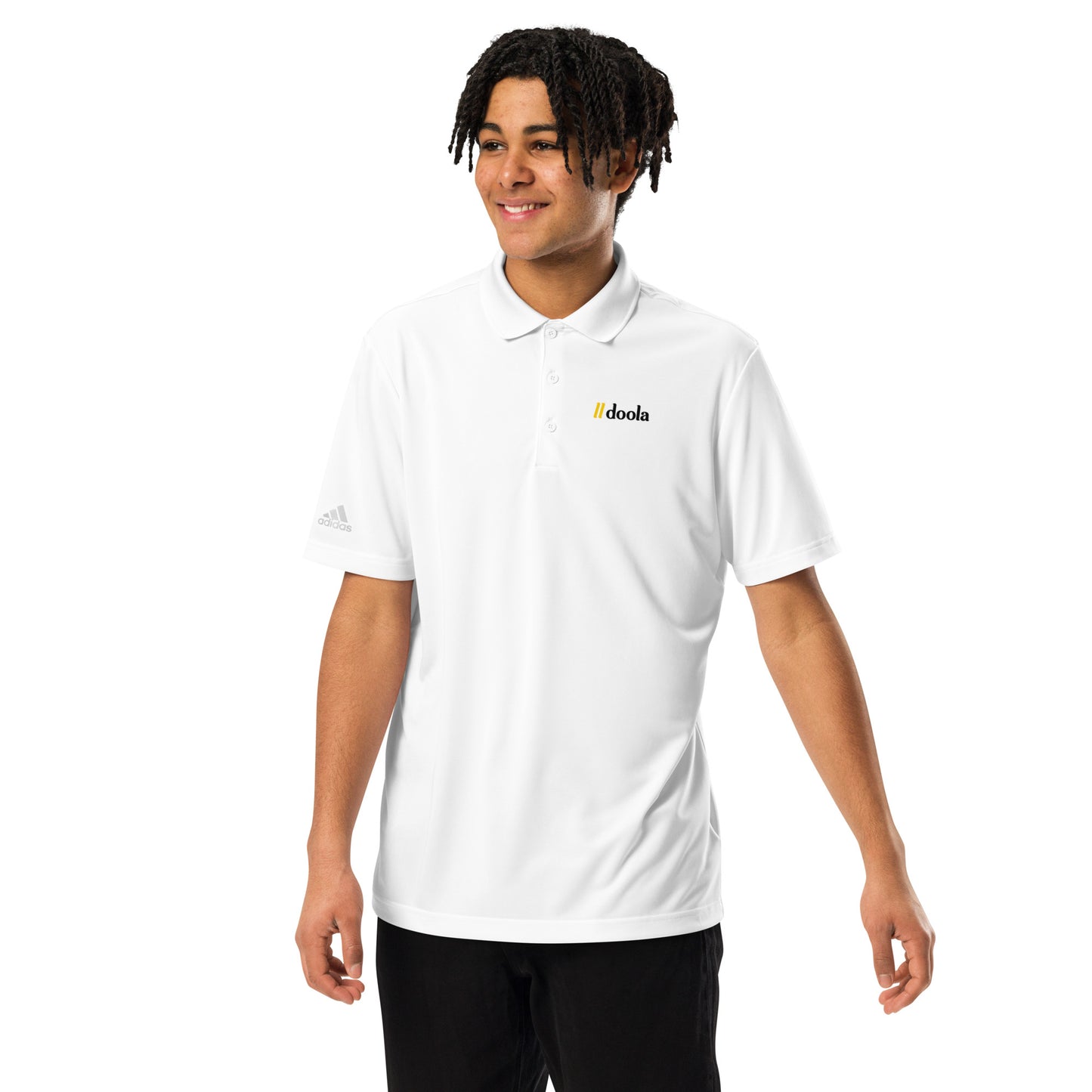 doola Premium adidas Polo - White