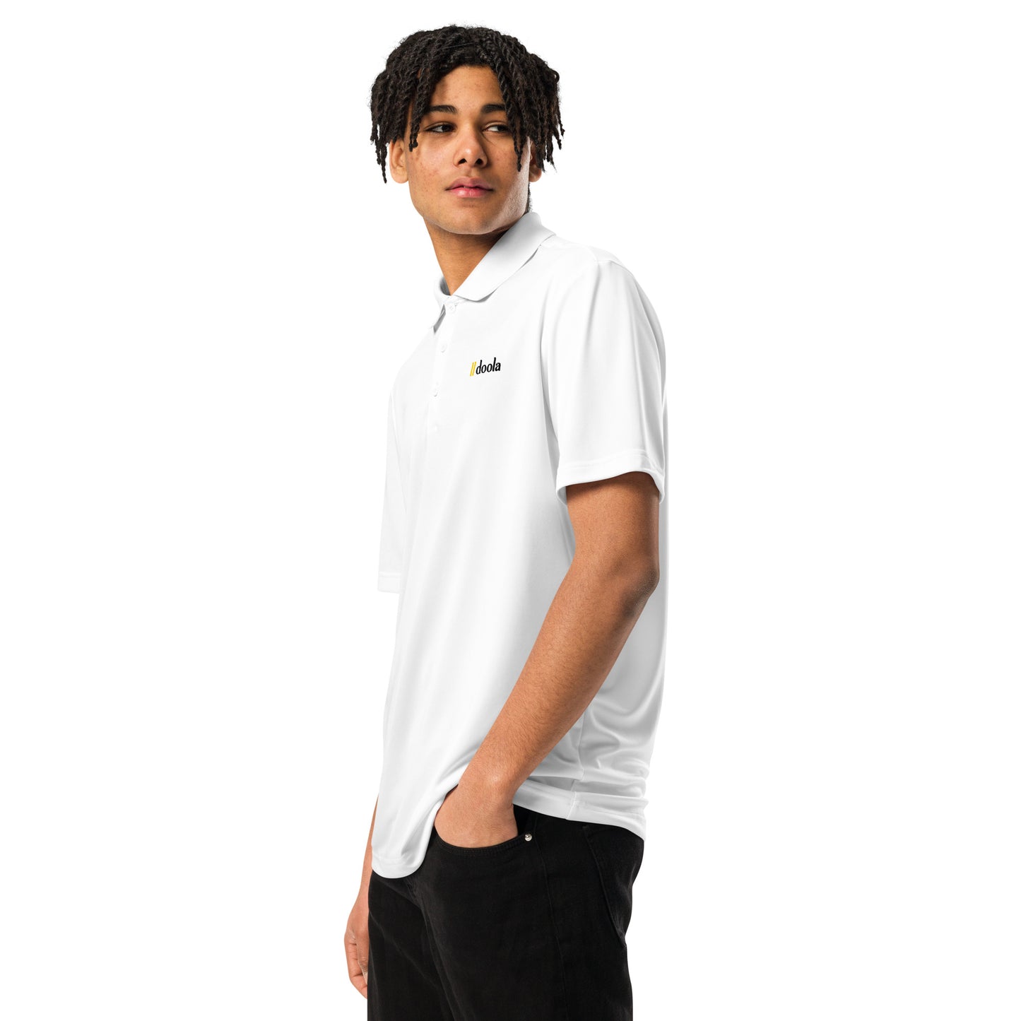 doola Premium adidas Polo - White