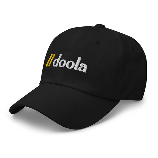 doola Embroidered Dad Hat - Black