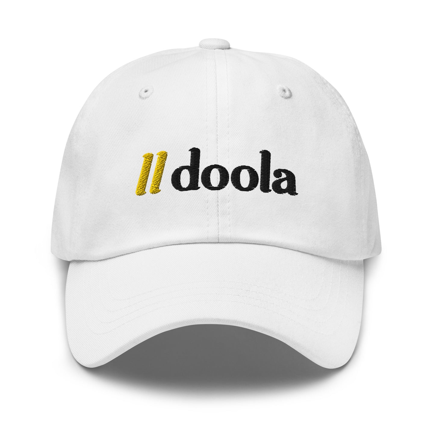 doola Embroidered Dad Hat - White