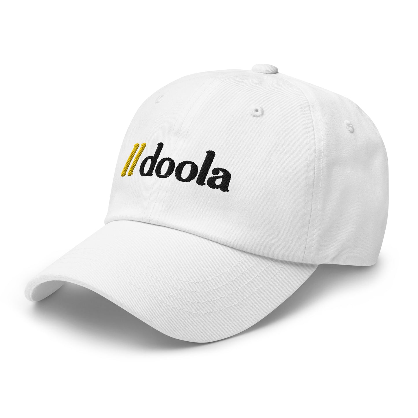 doola Embroidered Dad Hat - White