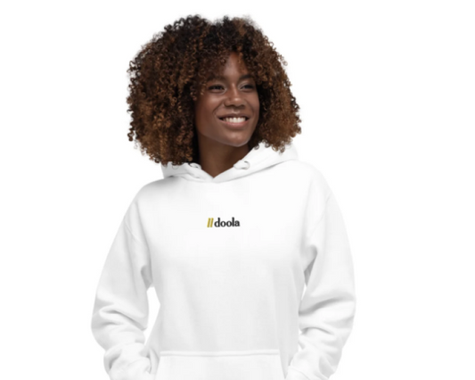 doola Embroided Hoodie - White