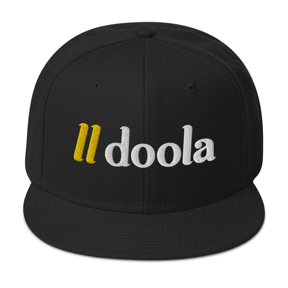 doola Embroidered Snapback - Black