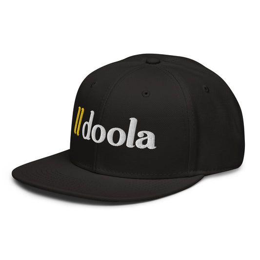 doola Embroidered Snapback - Black