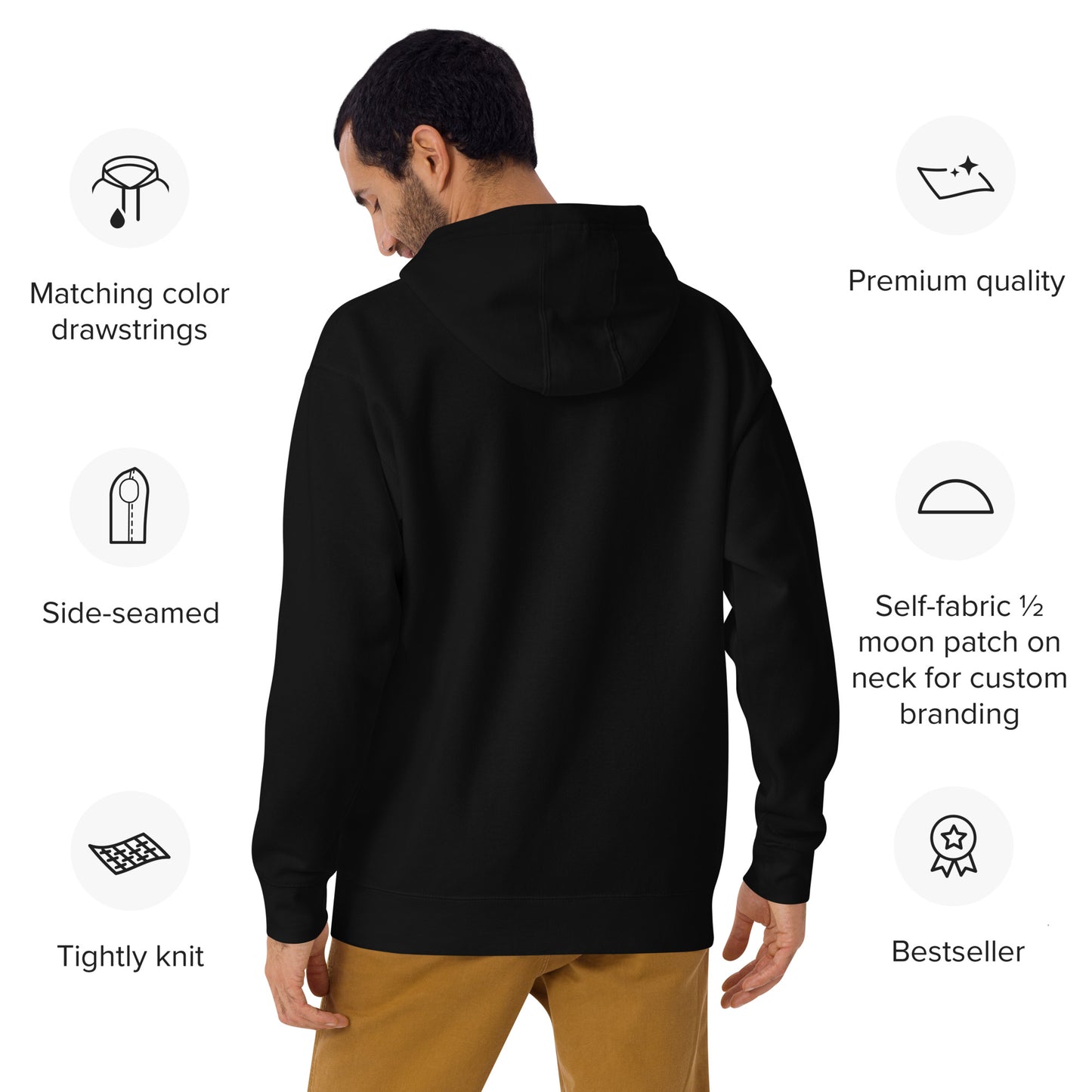 doola Embroidered Hoodie - Black