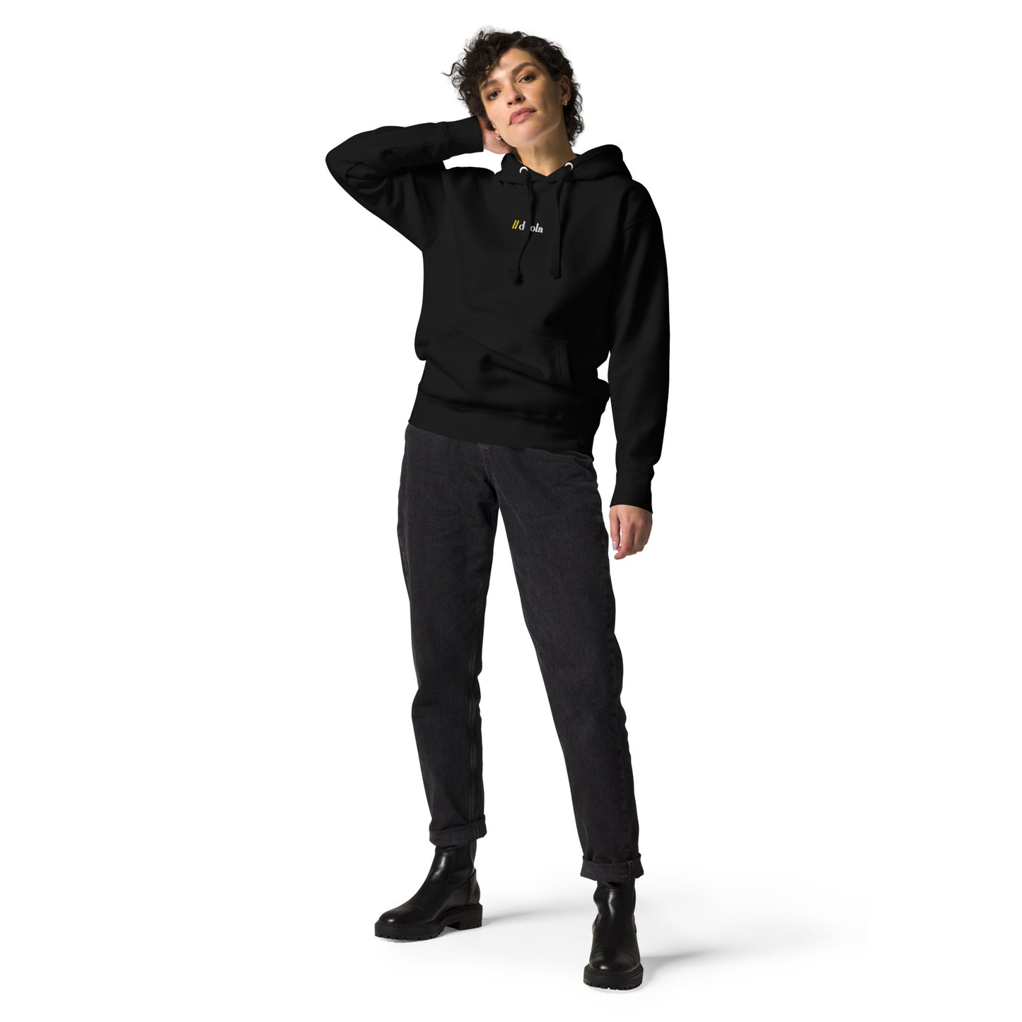 doola Embroidered Hoodie - Black