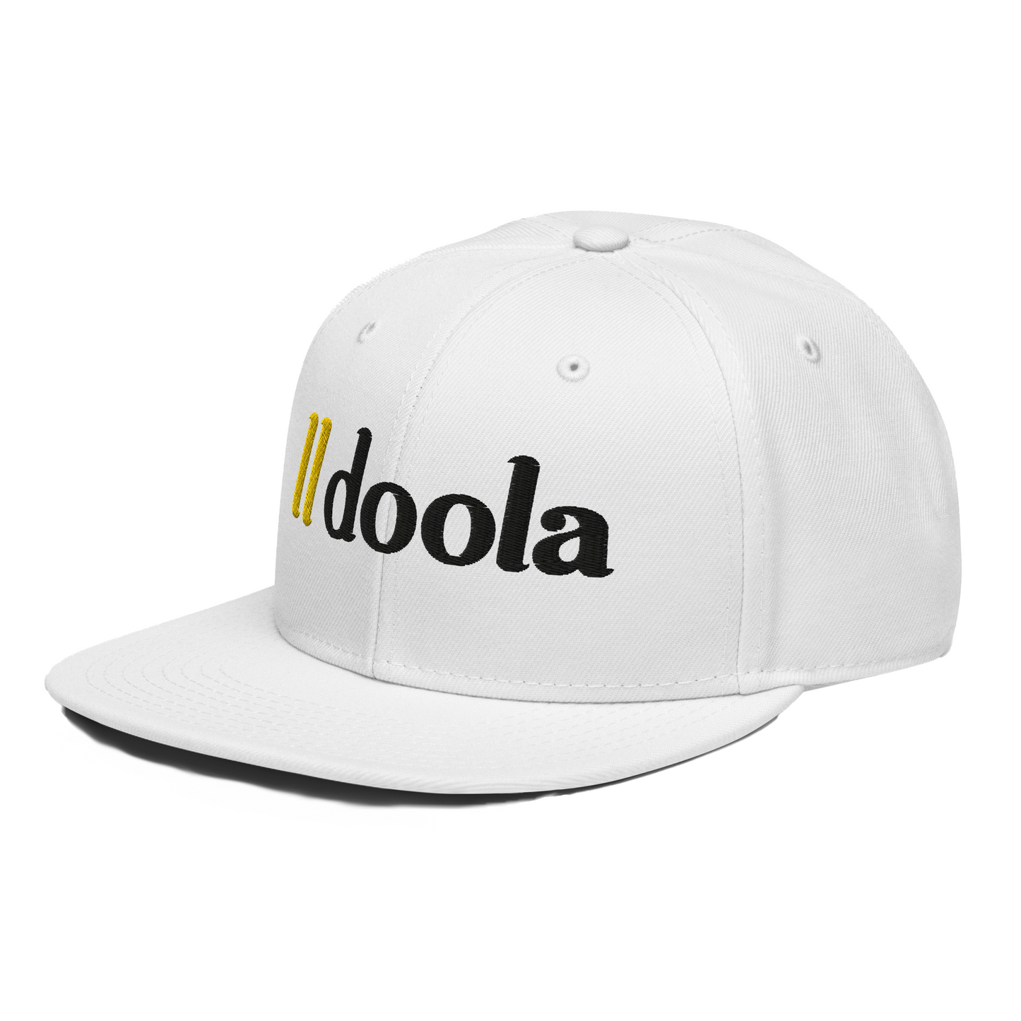 doola Embroidered Snapback - White